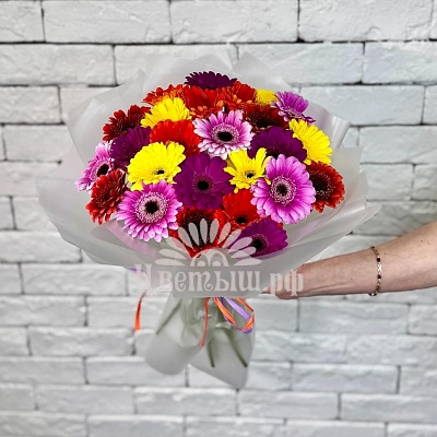 Букет 25 гермини микс