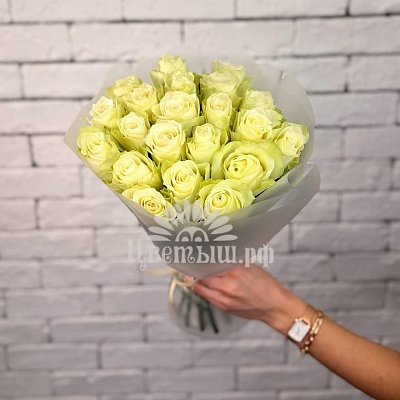 Букет 25 белых роз