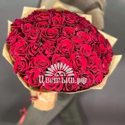 Букет «51 роза MADAM RED»