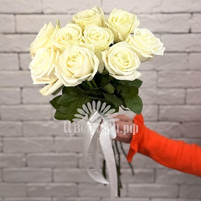 Букет 9 роз Эквадор «Playa Blanca»