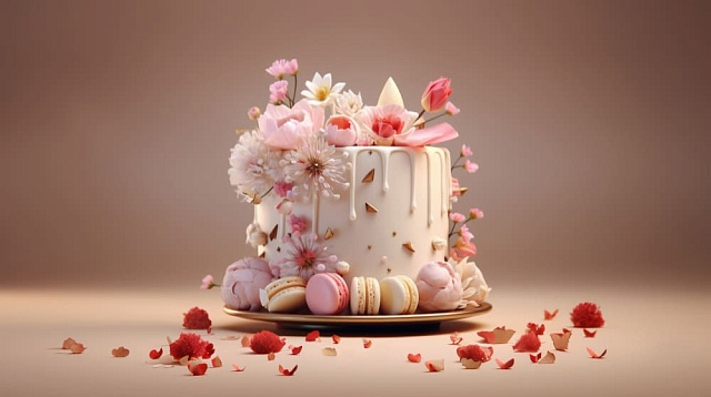 Торт с живыми цветами: необычный подарок для любого праздника