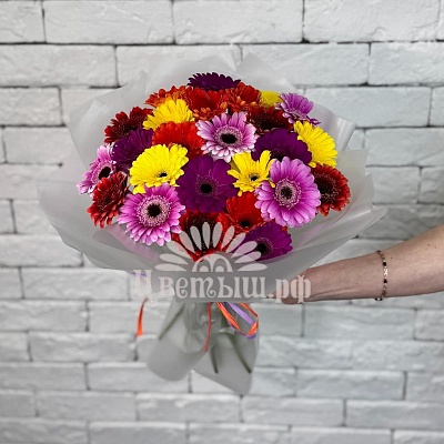 Букет 25 гермини микс