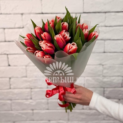 Букет 21 тюльпан «Timeless»