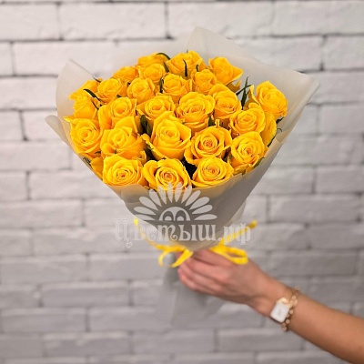 Букет 25 желтых роз