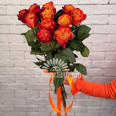 Букет 11 роз Эквадор «Atomic»