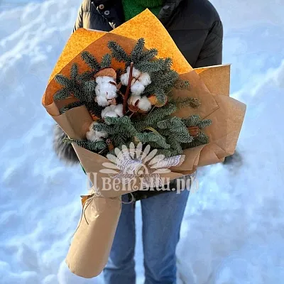 Букет из еловых веточек-4